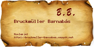Bruckmüller Barnabás névjegykártya